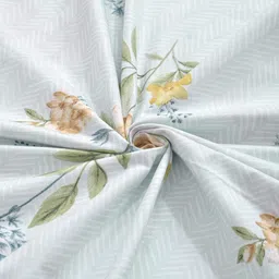 KLOTTHE Multicoloured Floral 300 TC King Bedsheet with 2 Pillow Covers image 5