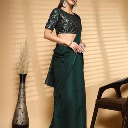 Oomph! Woven Design Non Padded Boat Neck Saree Blouse-picture-24