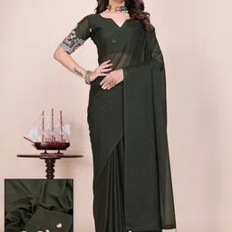 K 5 Fashion Solid Embellished Saree-image-53