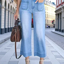 DressBerry Women Comfort Straight Fit High-Rise Light Fade Cropped Stretchable Jeans-picture-37