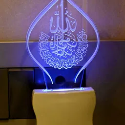 1ST TIME Red & Green Printed Acrylic Abstract Shaped Shaped Wall Lamp image 2