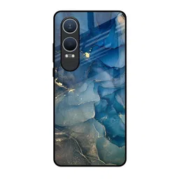 QRIOH Blue Cool Marble Real OnePlus Nord CE4 Lite 5G Impact Resistant Back Case-picture-18