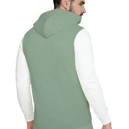 BEYOU FASHION Men Colourblocked Hooded Sweatshirt image 2