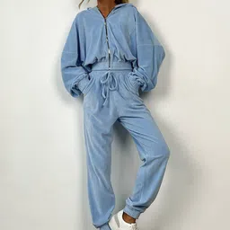 Mast & Harbour Long Sleeves Hooded Sweatshirt With Joggers Co-Ords-picture-25