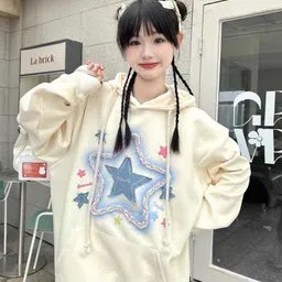 KPOP Women Printed Hooded Long Sleeves Sweatshirt-picture-24