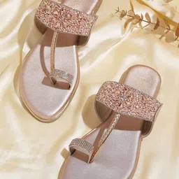 V-WALK Embellished One Toe Flatsv-image-17