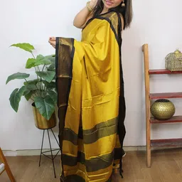 all about you Woven Design Zari Pure Silk Handloom Kanjeevaram Saree image 2