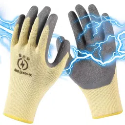 serplex Electrical Insulated Gloves Rubber Full Palm 400V Safe Work Garden Tool Kit-picture-17