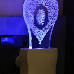 1ST TIME White & Transparent 4-Pcs 3D Illusion LED Plug Night Lamps image 2