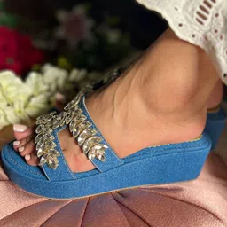 SANDAL STORIES Embellished PU Party Flatform Sandals image 2