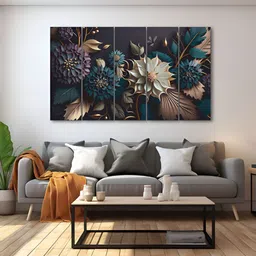 The Castle Decor Black & Pink 5 Piece Wood Other Wall Paintings-image-33