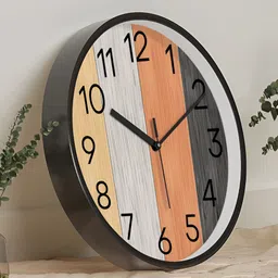 RANDOM Black & Grey Printed Contemporary Wall Clock image 3