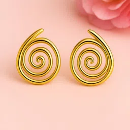 Nui Stainless Steel Gold-Plated Contemporary Studs-picture-32