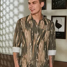 Campus Sutra Men Classic Printed Spread Collar Shirt-picture-25