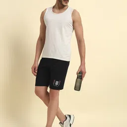Cantabil Men Regular Fit Mid-Rise Cotton Shorts image 2