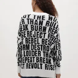 The Roadster Life Co. Acrylic Typography Embroidered Pullover image 5