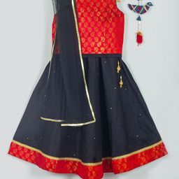 Tangerine Closet Girls Ready to Wear Lehenga & Blouse With Dupatta-picture-20
