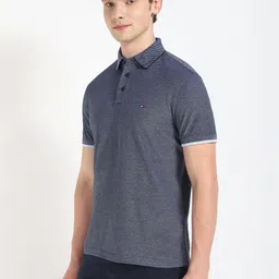 Tommy Hilfiger Men Solid Polo Collar Cotton T-shirt image 3