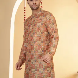 Anouk Abstract Printed Mandarin Collar Straight Kurta image 4