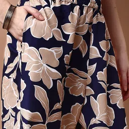 SANTOPERA DESIGNER Floral Printed V-Neck Straight Kurta With Palazzos image 2