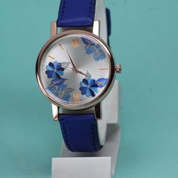 VIRAKTI Women Brass Printed Dial & Leather Straps Analogue Watch F-49-BLUE-25-picture-12