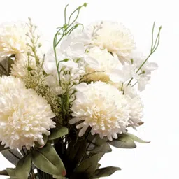 AARVI DECOR STUDIO White Chrysanthemum Artificial Flower image 2