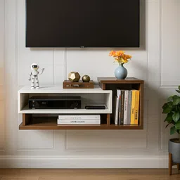 Outkraft Brown & White Plywood TV Entertainment Unit-picture-22