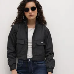 The Roadster Life Co. Mock Collar Crop Tailored Jacket-picture-23