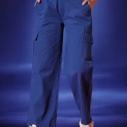 all about you Women Loose Fit High-Rise Cargos Trousers-image-73