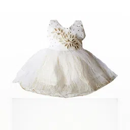 dress collection Girls Midi/Knee Length Festive/Wedding Dress (White, Sleeveless)Nice Dress-picture-16