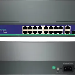 HANUTECH 16-Port PoE Switch, 2 Gigabit Uplinks, 1 SFP Slot, Fast Ethernet 16 Ports 1000 Mbps Network Switch-picture-21