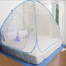 khanjan fashion hub Polyester Kids Washable BLUE mosquito net green bed mosquito net double bed king size machardani for ba Mosquito Net-picture-26