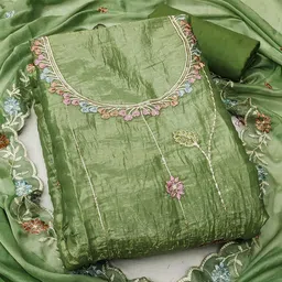 KALINI Embroidered Pure Silk Unstitched Dress Material-image-53