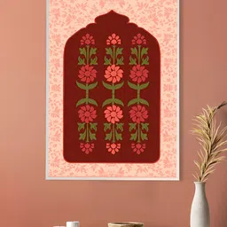 nestroots Red & Green Wooden Floral and Botanical Wall Art-picture-28