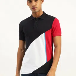 United Colors of Benetton Men Colourblocked Polo Collar Pure Cotton Applique T-shirt-picture-16