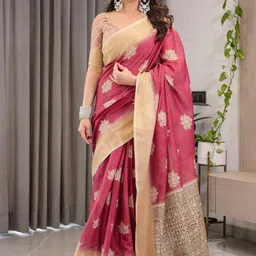 MAHARANI COUTURE Floral Printed Pure Cotton Kanjeevaram Saree-picture-27