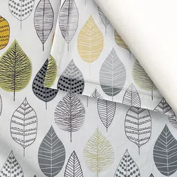 WEAVE AND DECOR White & Grey Printed 300 TC Cotton Single Bedsheet Set 2.28 m x 1.52 m image 3