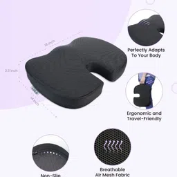 UltraCare PRO Black Memory Foam Filled Cotton Lightweight Therapedic Pillow image 2