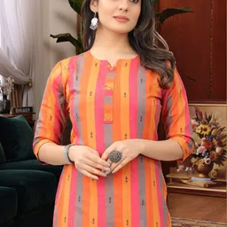 Anouk Rustic Women Striped Kurta image 2