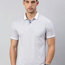 Classic Polo Men Floral Printed Polo Collar Cotton Slim Fit T-shirt-picture-42