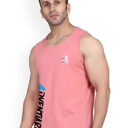 Slowloris Men Pack Of 2 Printed Bio-Wash Combed Cotton Gym Vests image 4