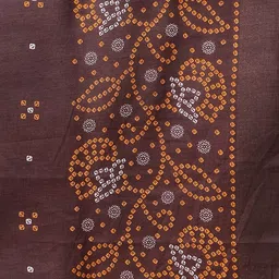 Roly Poly Bandhani Printed V-Neck Straight Kurta With Salwar And Dupatta image 4