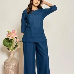jasoriya Women Night Suit Set Blue Printed image 5