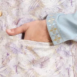 House of Pataudi Printed Woven Nehru Jacket image 5