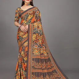 Zeekha Womens  Pure Chiffon Kanjeevaram Saree-picture-14