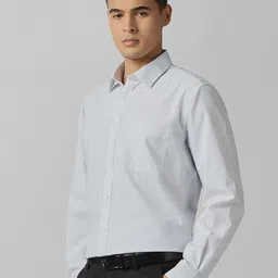 Van Heusen Regular Fit Textured Pure Cotton Formal Shirt image 4