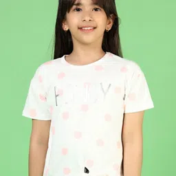 V-Mart Girls Floral Printed Extended Sleeves T-shirt image 1