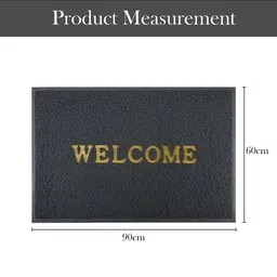 Aura 4-Pcs Red & Grey Printed Anti Skid Doormat image 3