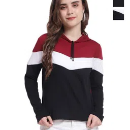 DEEPMAYRA COLLECTION Women 2 Colourblocked V-Neck T-shirt-image-26