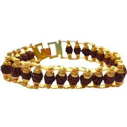 Apnisanskriti Rudrakasha Golden Bracelet-picture-26